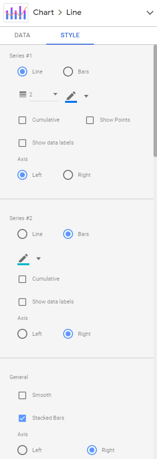 Data Studio settings and visualization for parking visits and percipitation -2-