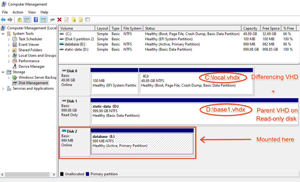 Differencing VHD